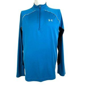 UNDER ARMOUR Mens XL Blue Regular All Season Running 1/4-Zip Pullover Jacket Run